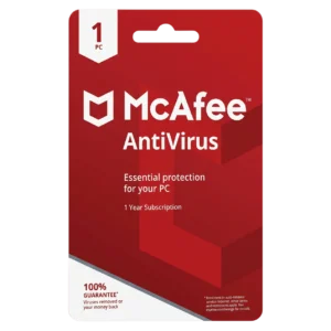 _McAfee AntiVirus PC 1 Device 1 Year McAfee Key GLOBAL